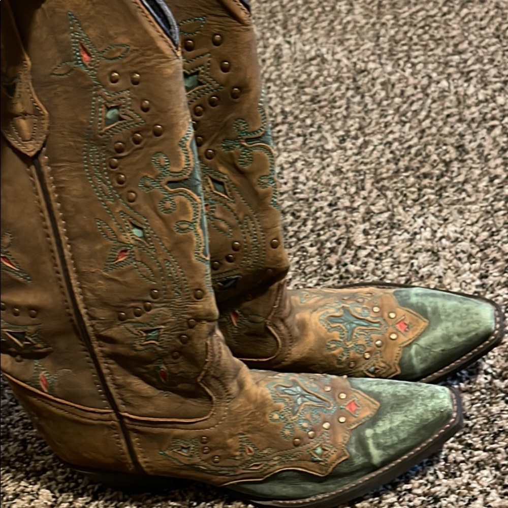Brand new turquoise boots! Size 9